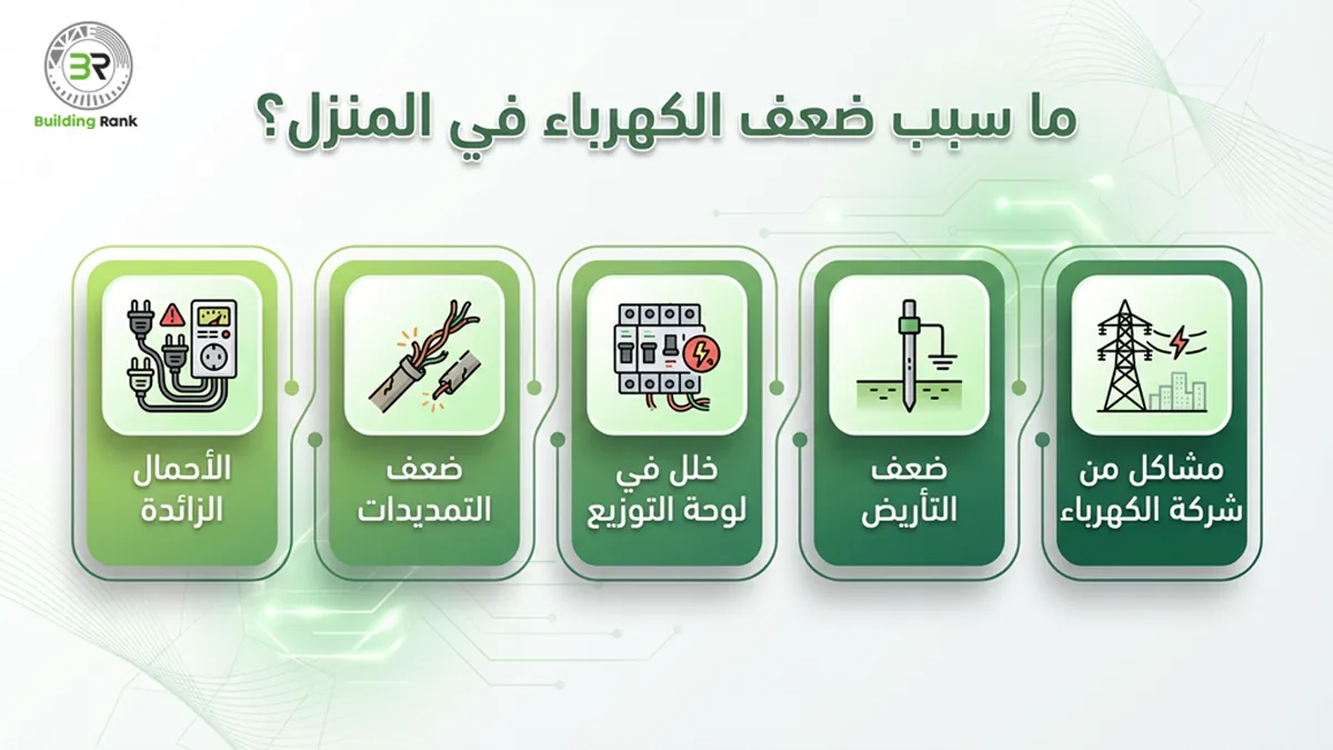 سبب ضعف الكهرباء في المنزل